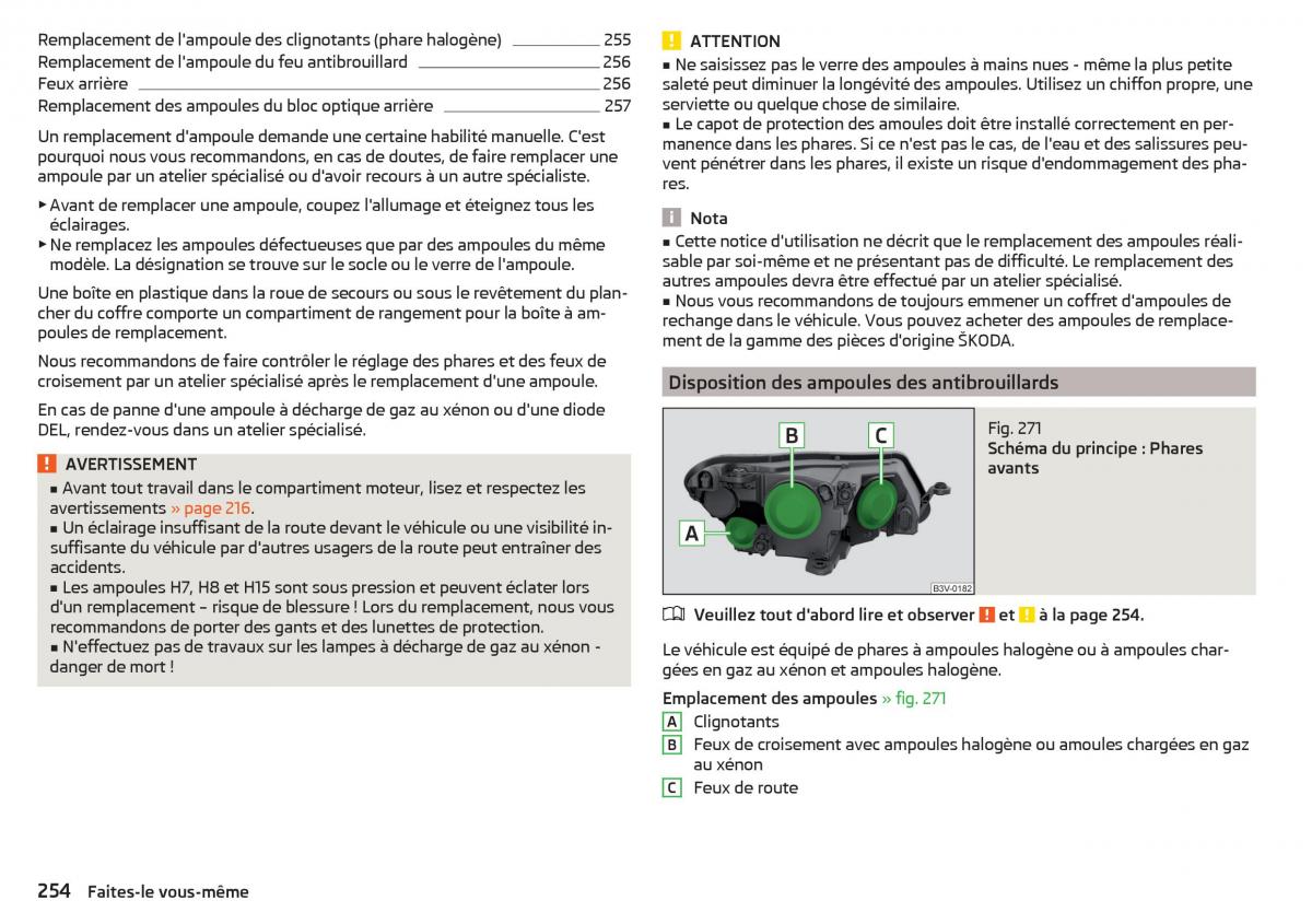 Skoda Superb III 3 manuel du proprietaire / page 256