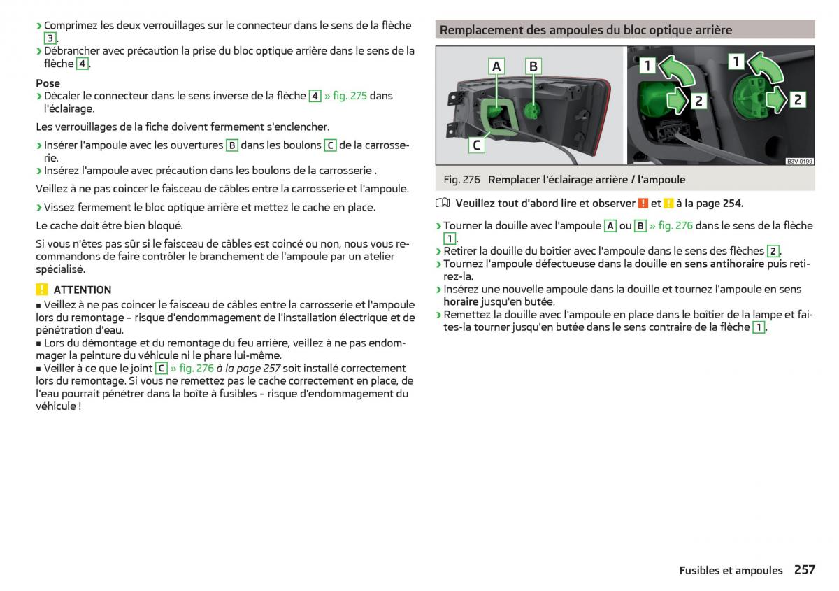 Skoda Superb III 3 manuel du proprietaire / page 259