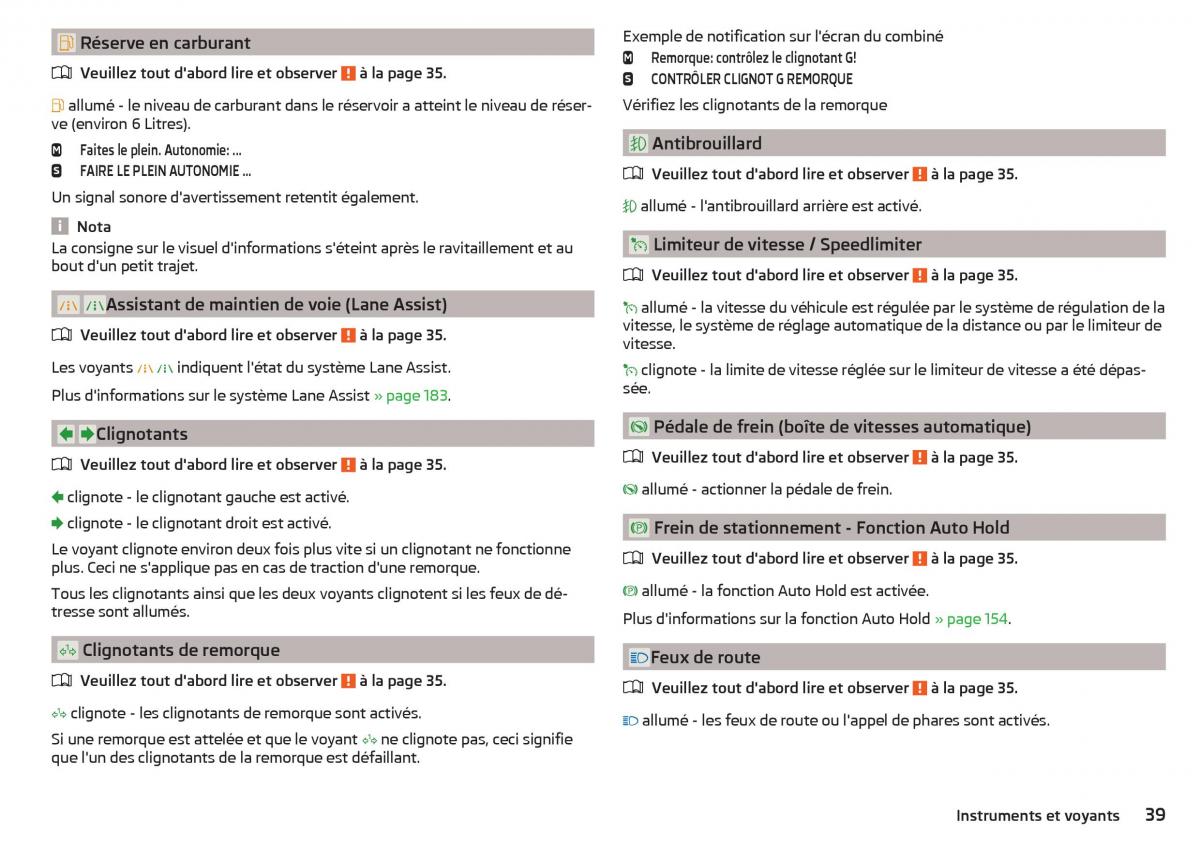 Skoda Superb III 3 manuel du proprietaire / page 41