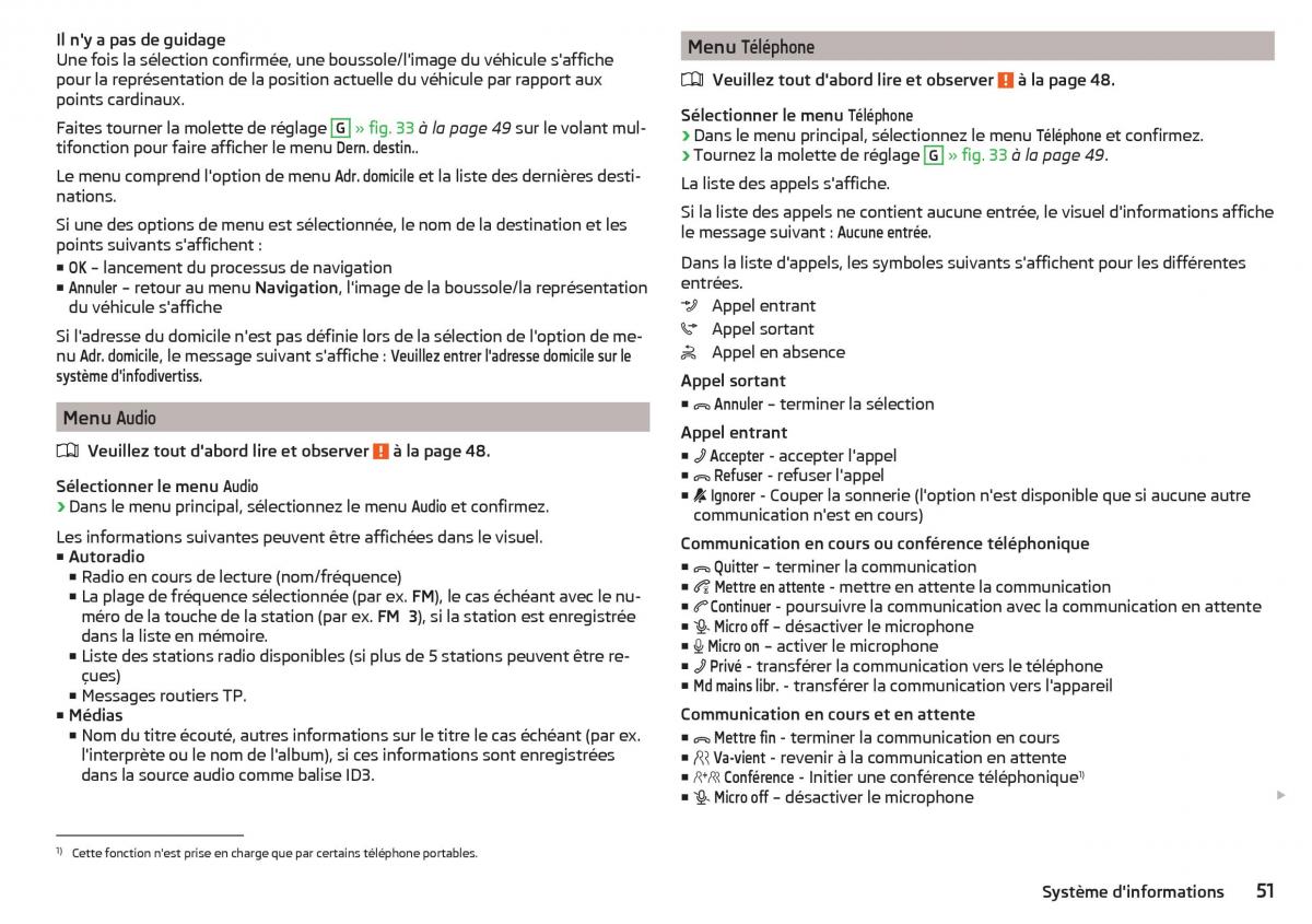 Skoda Superb III 3 manuel du proprietaire / page 53