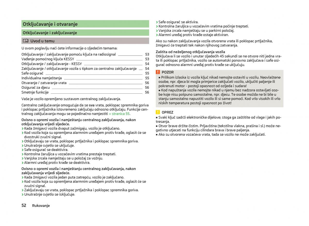 Skoda Superb III 3 vlasnicko uputstvo / page 55