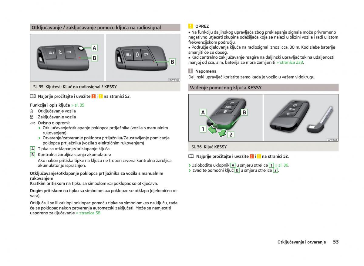 Skoda Superb III 3 vlasnicko uputstvo / page 56