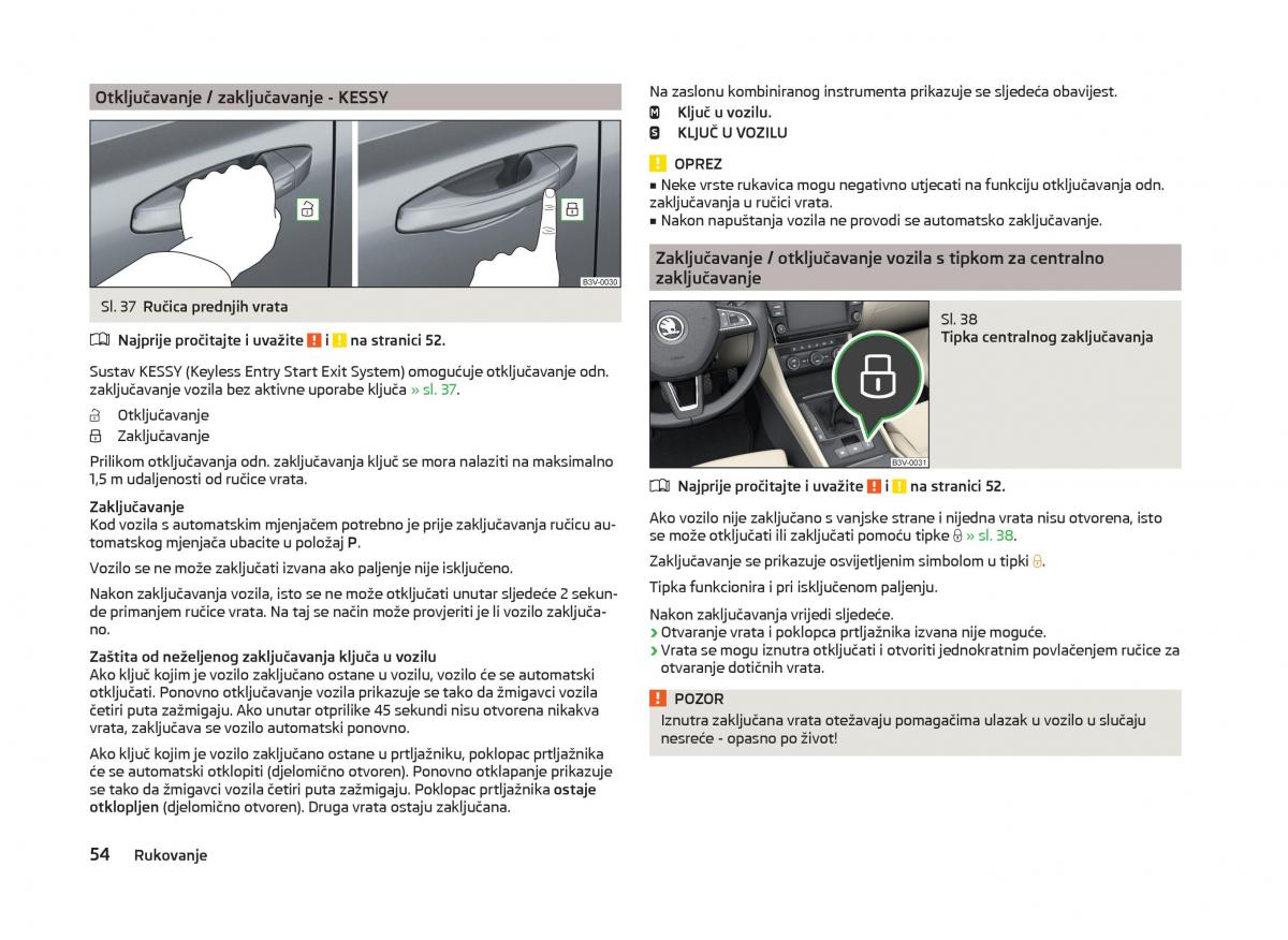 Skoda Superb III 3 vlasnicko uputstvo / page 57