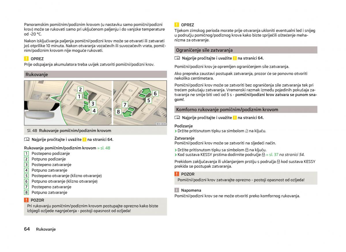 Skoda Superb III 3 vlasnicko uputstvo / page 67