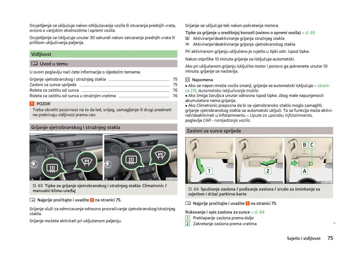 Skoda Superb III 3 vlasnicko uputstvo / page 78