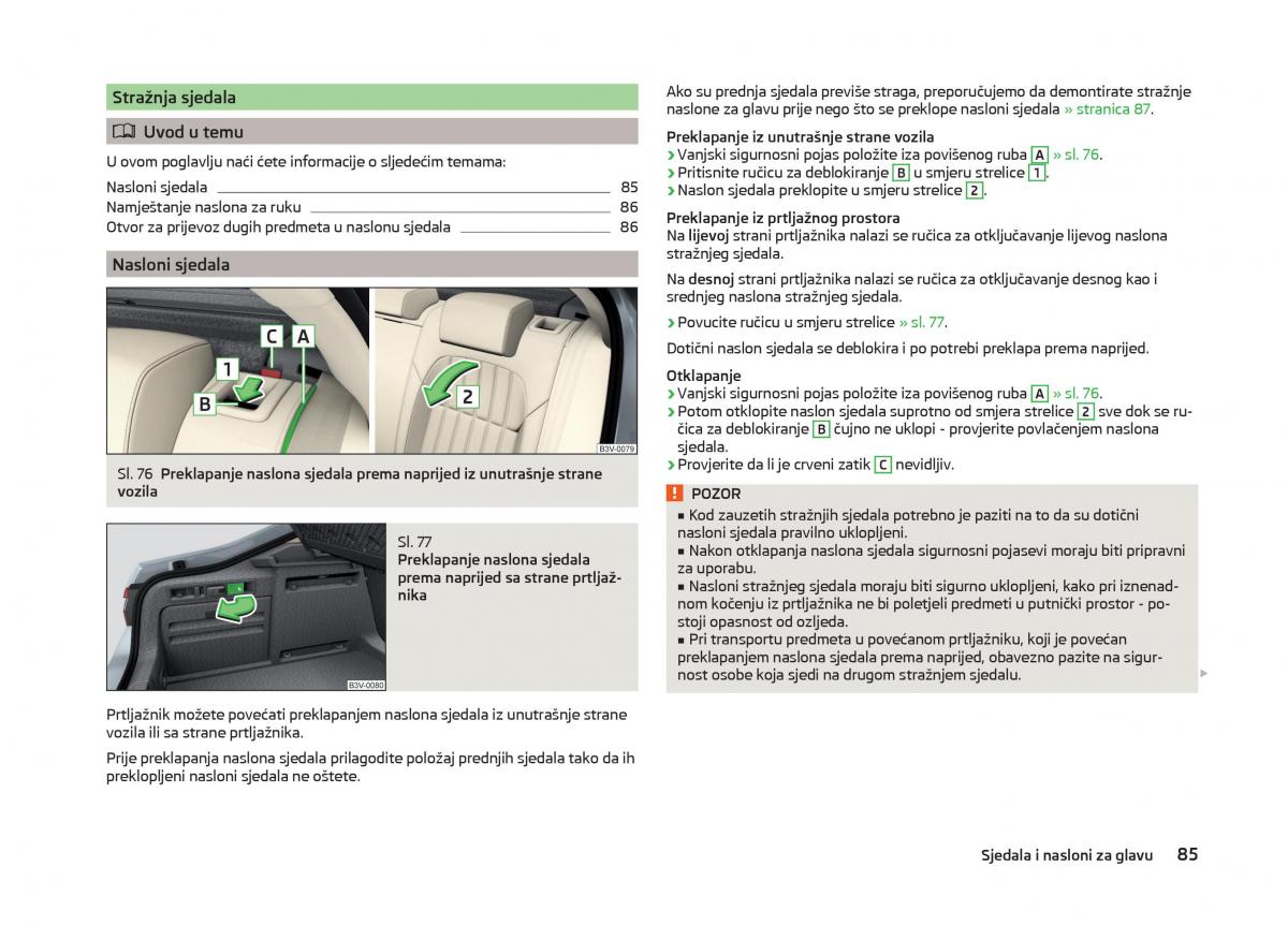 Skoda Superb III 3 vlasnicko uputstvo / page 88