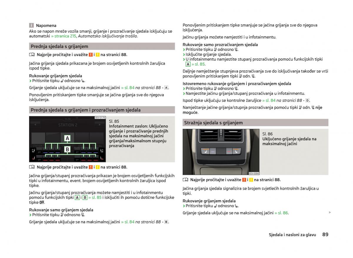 Skoda Superb III 3 vlasnicko uputstvo / page 92