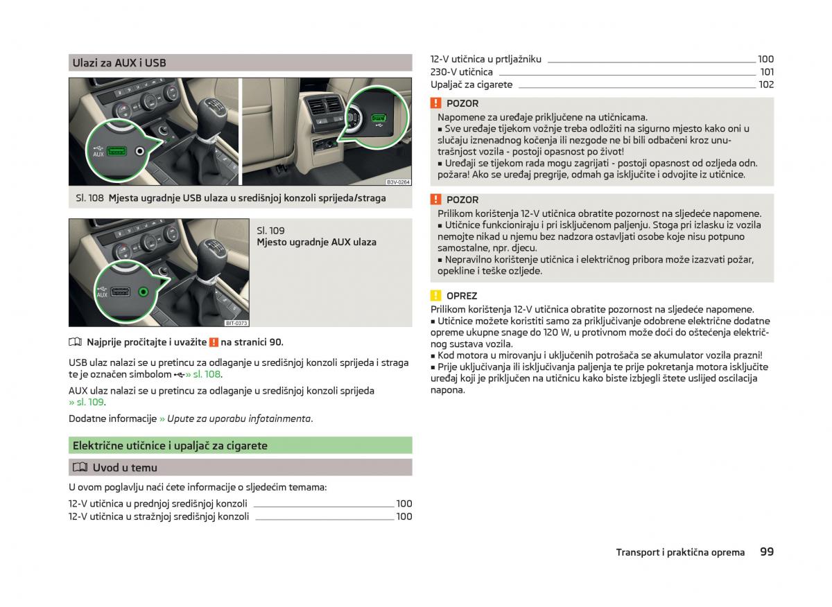 Skoda Superb III 3 vlasnicko uputstvo / page 102