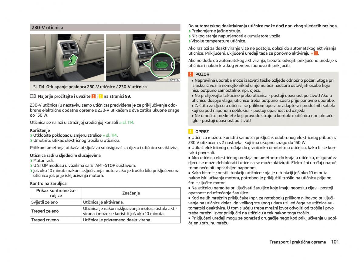 Skoda Superb III 3 vlasnicko uputstvo / page 104