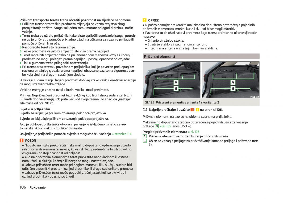 Skoda Superb III 3 vlasnicko uputstvo / page 109