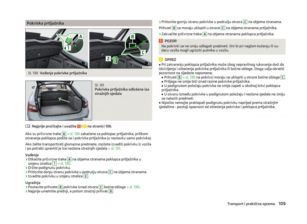 Skoda Superb III 3 vlasnicko uputstvo / page 112