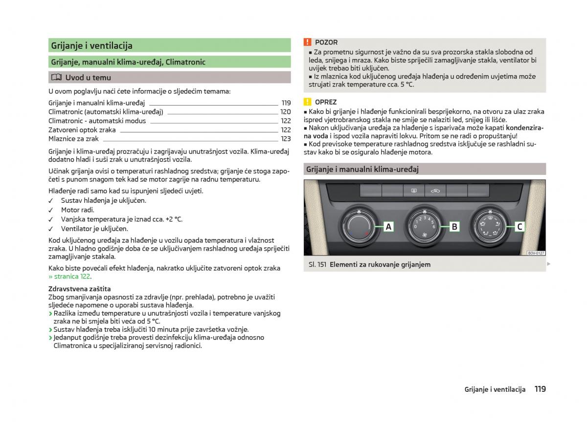 Skoda Superb III 3 vlasnicko uputstvo / page 122