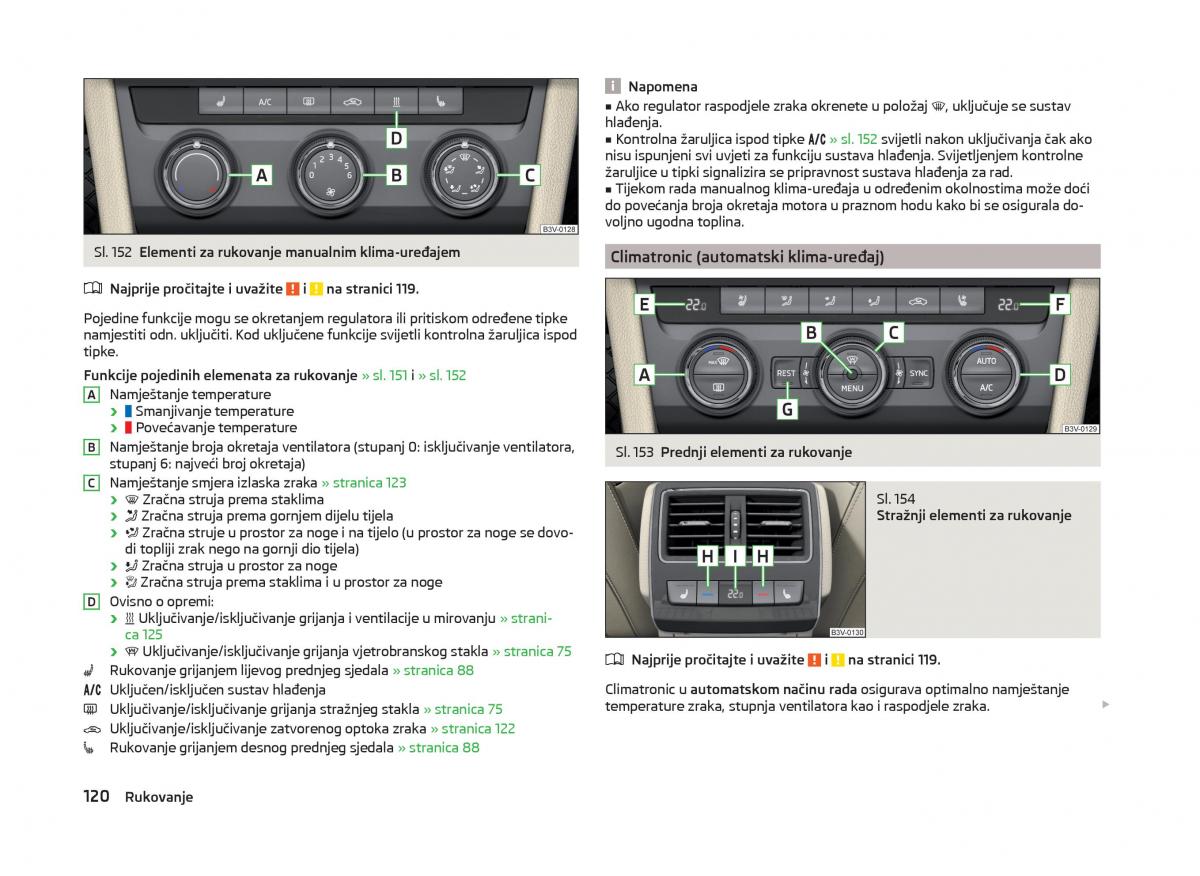 Skoda Superb III 3 vlasnicko uputstvo / page 123