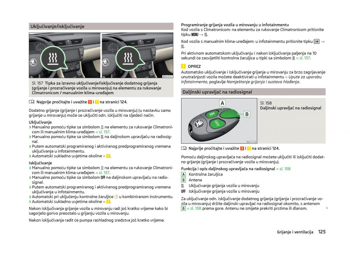 Skoda Superb III 3 vlasnicko uputstvo / page 128