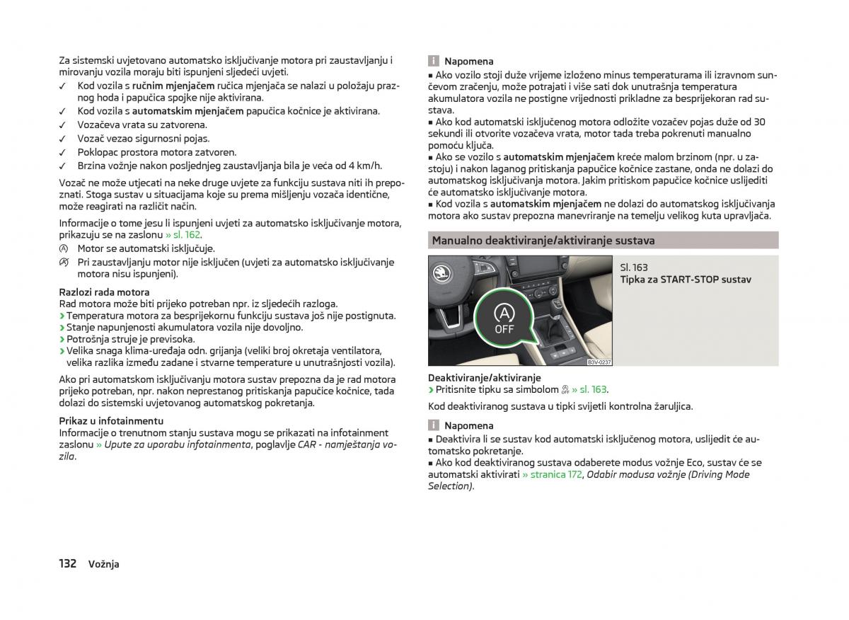 Skoda Superb III 3 vlasnicko uputstvo / page 135