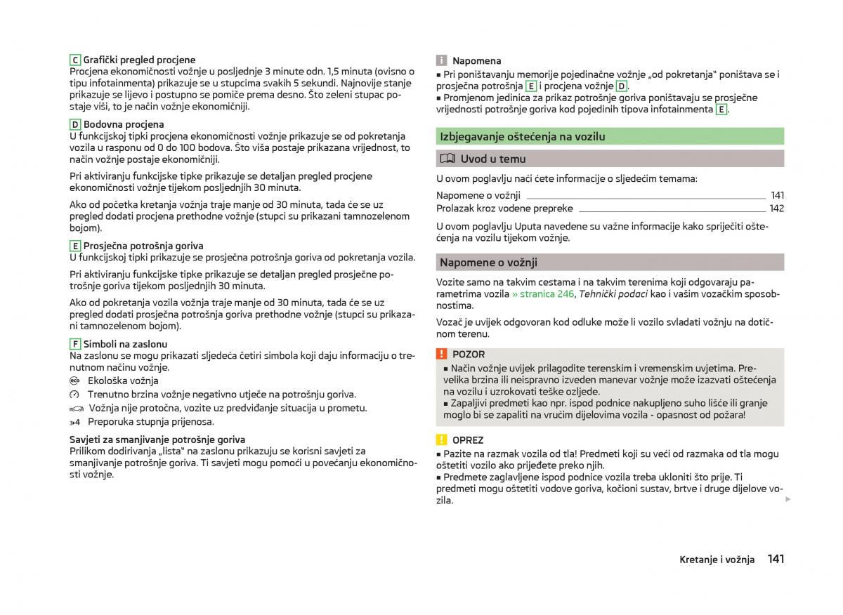 Skoda Superb III 3 vlasnicko uputstvo / page 144