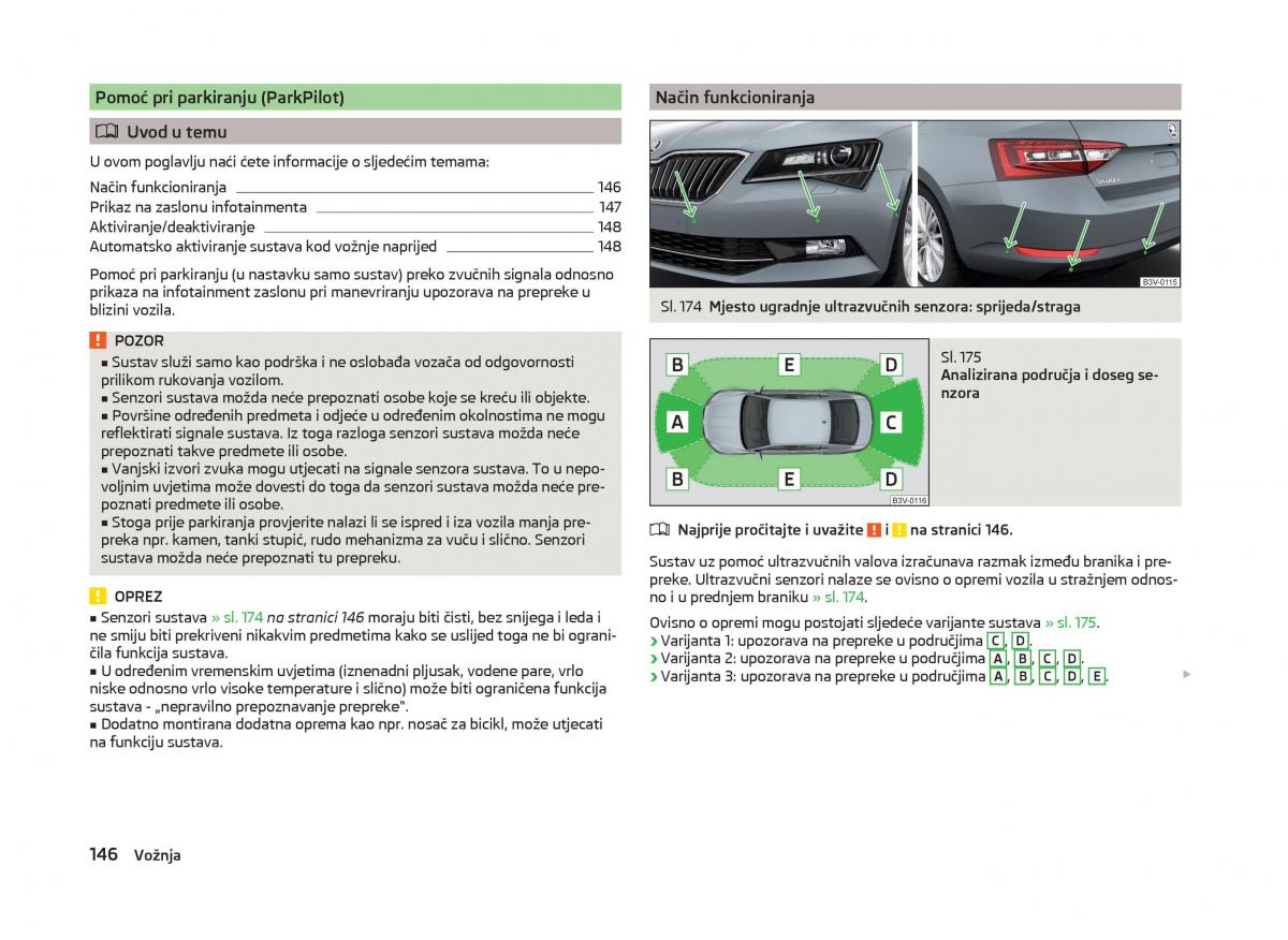 Skoda Superb III 3 vlasnicko uputstvo / page 149