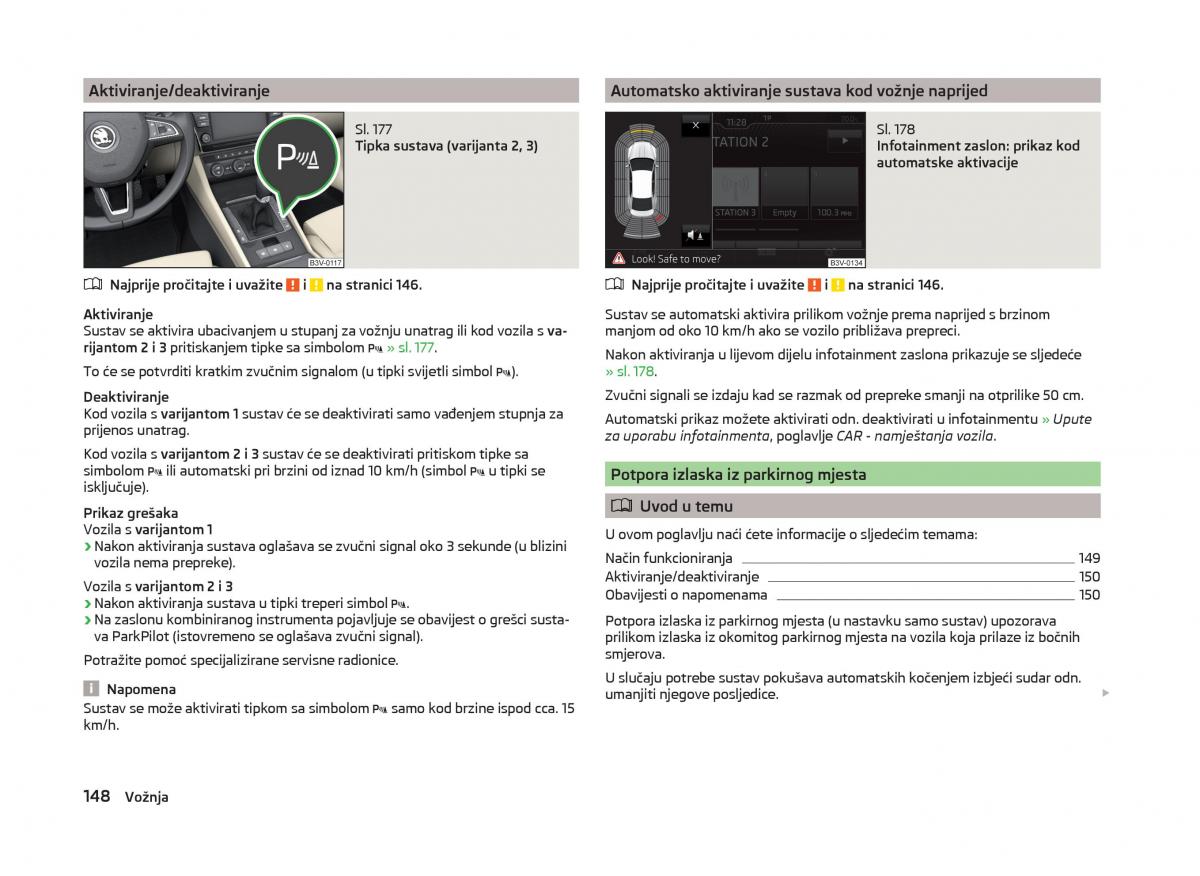 Skoda Superb III 3 vlasnicko uputstvo / page 151