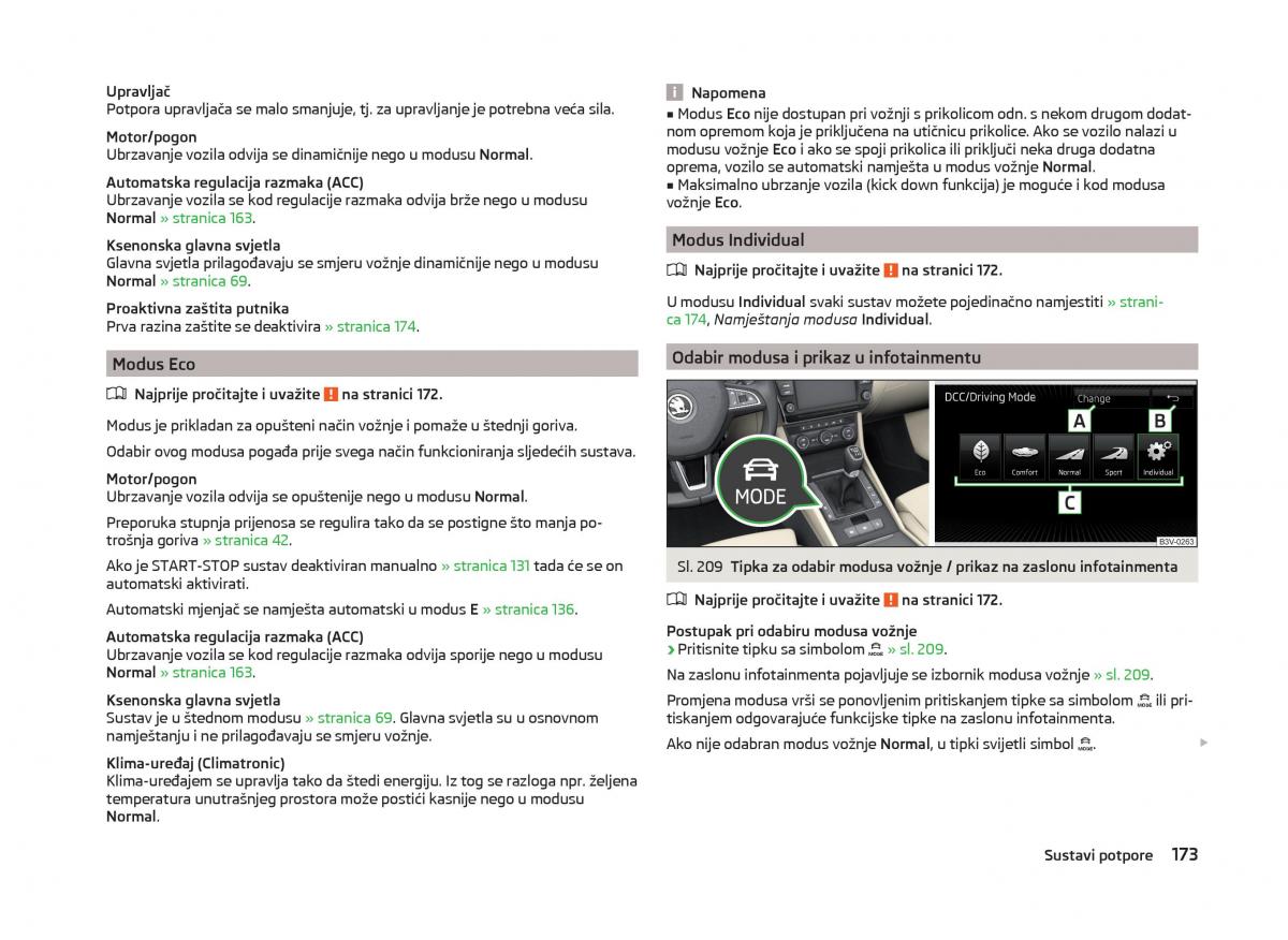 Skoda Superb III 3 vlasnicko uputstvo / page 176