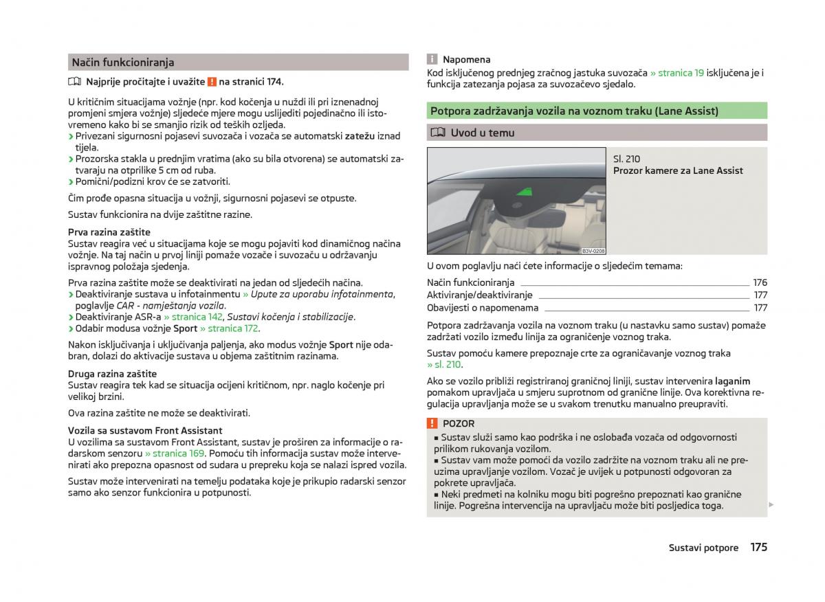 Skoda Superb III 3 vlasnicko uputstvo / page 178