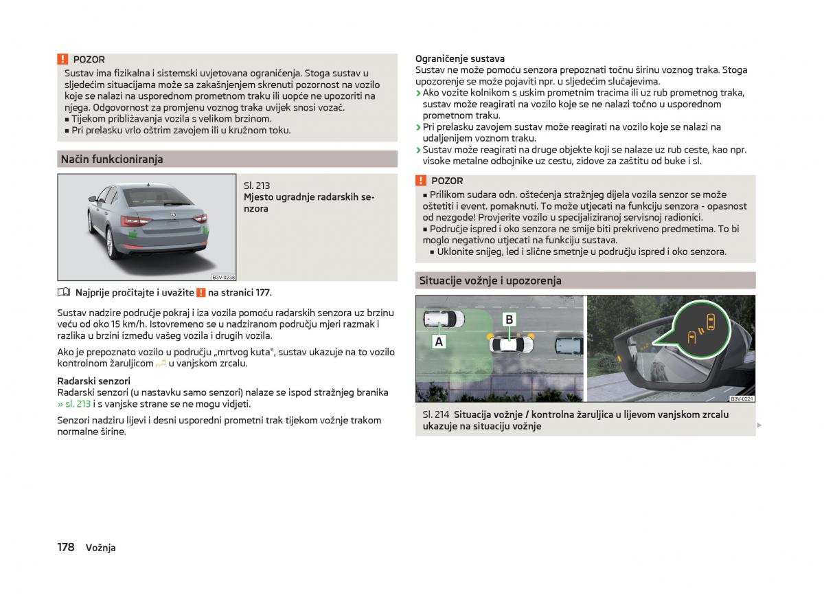 Skoda Superb III 3 vlasnicko uputstvo / page 181