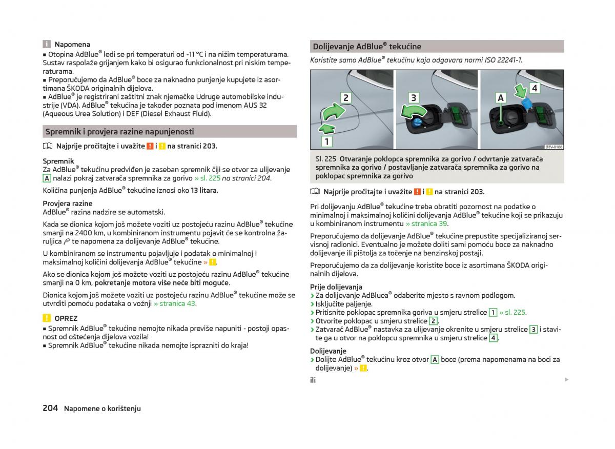 Skoda Superb III 3 vlasnicko uputstvo / page 207