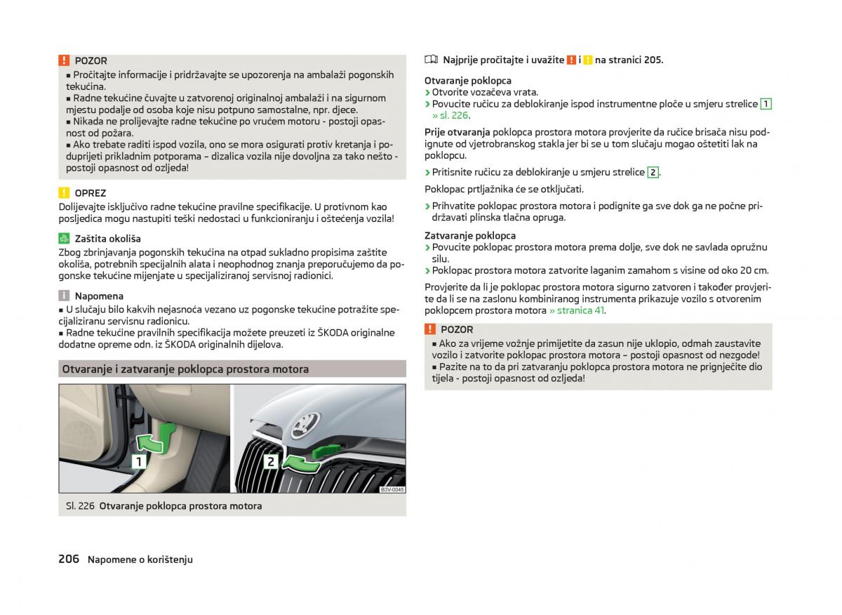 Skoda Superb III 3 vlasnicko uputstvo / page 209