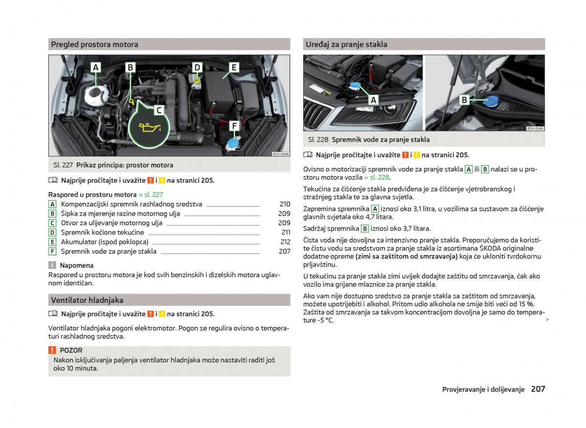 Skoda Superb III 3 vlasnicko uputstvo / page 210