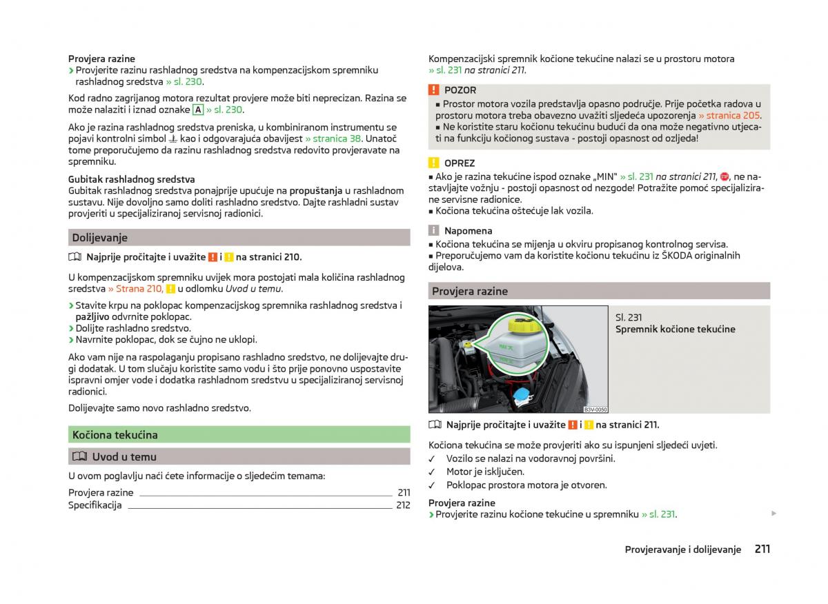 Skoda Superb III 3 vlasnicko uputstvo / page 214