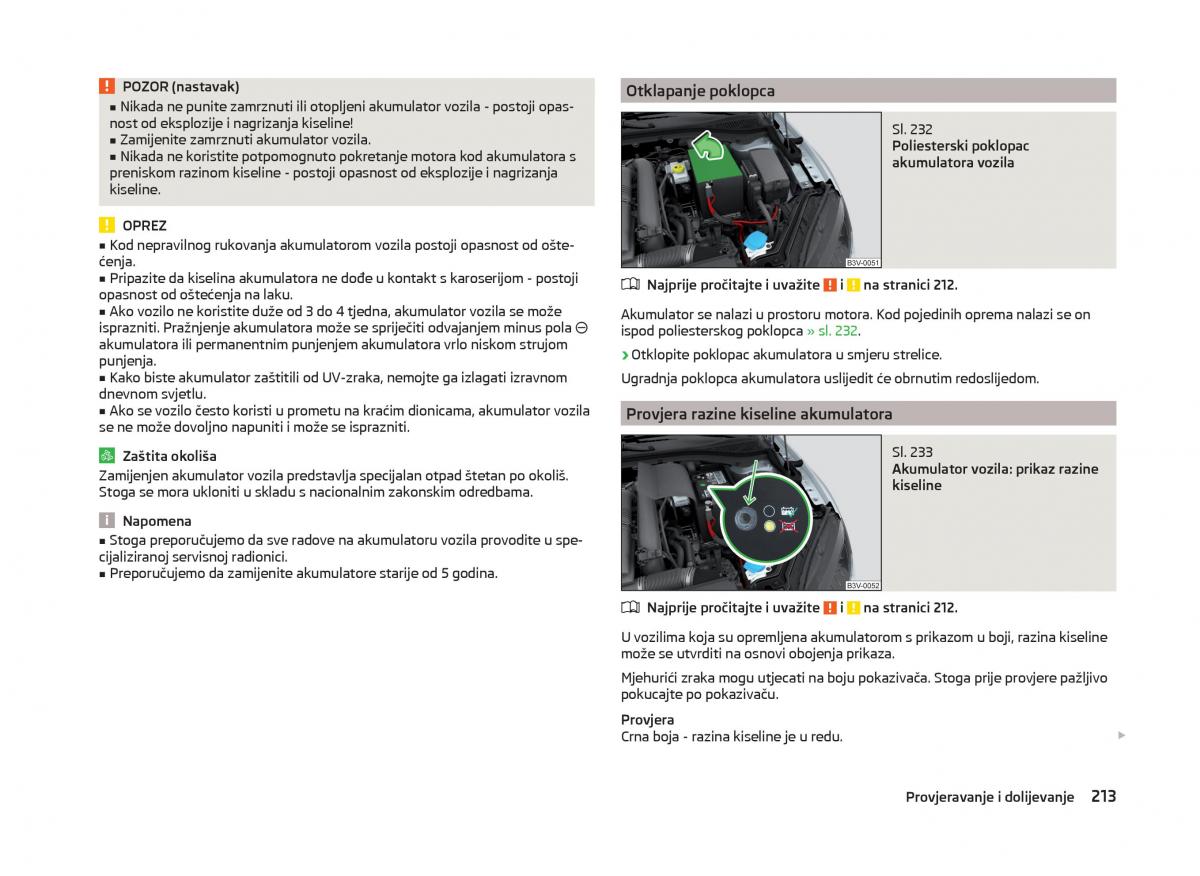 Skoda Superb III 3 vlasnicko uputstvo / page 216