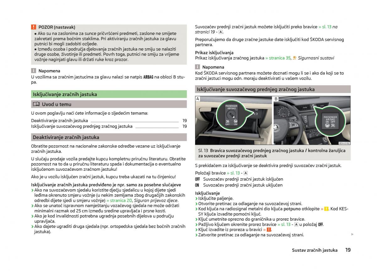 Skoda Superb III 3 vlasnicko uputstvo / page 22