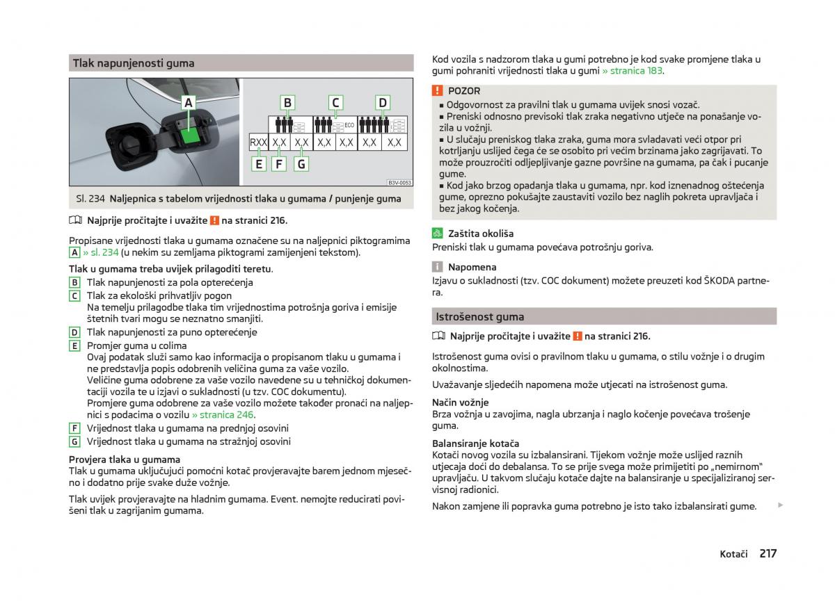 Skoda Superb III 3 vlasnicko uputstvo / page 220