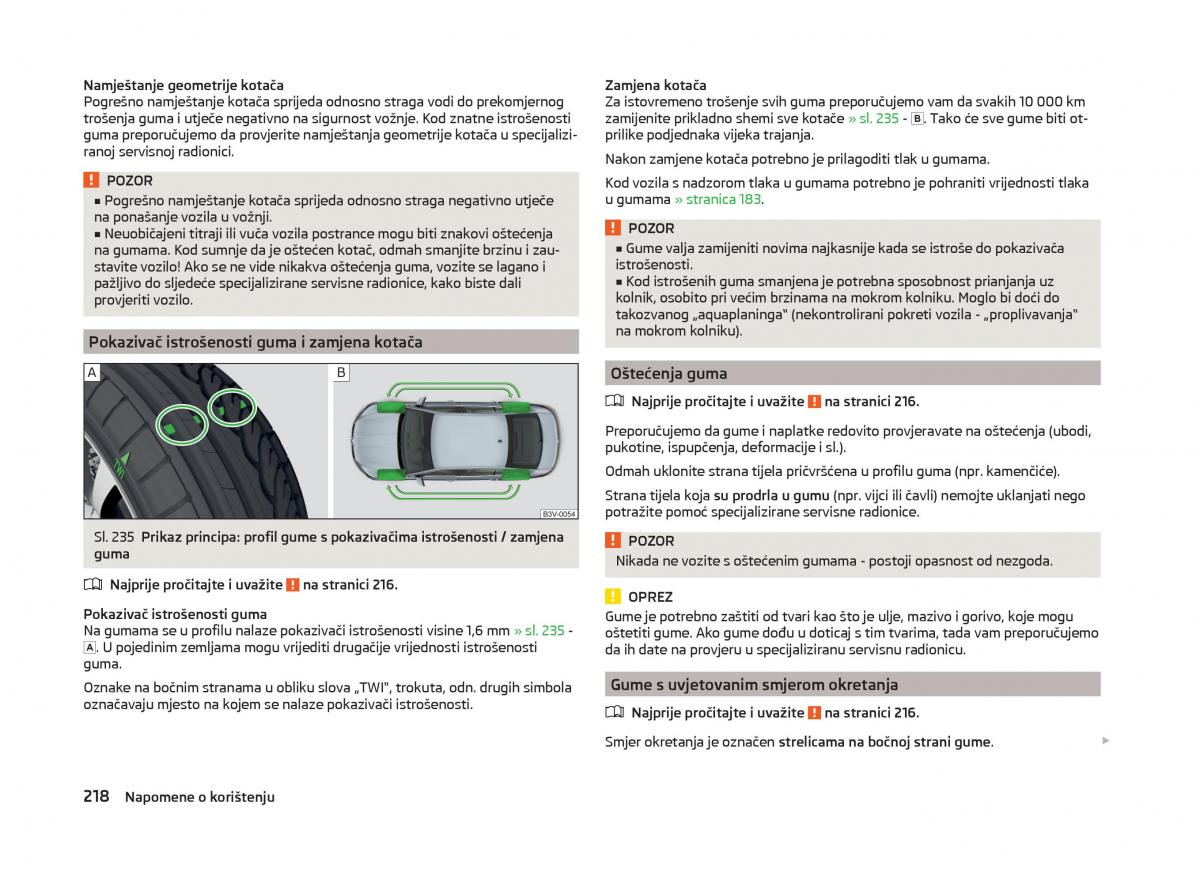 Skoda Superb III 3 vlasnicko uputstvo / page 221