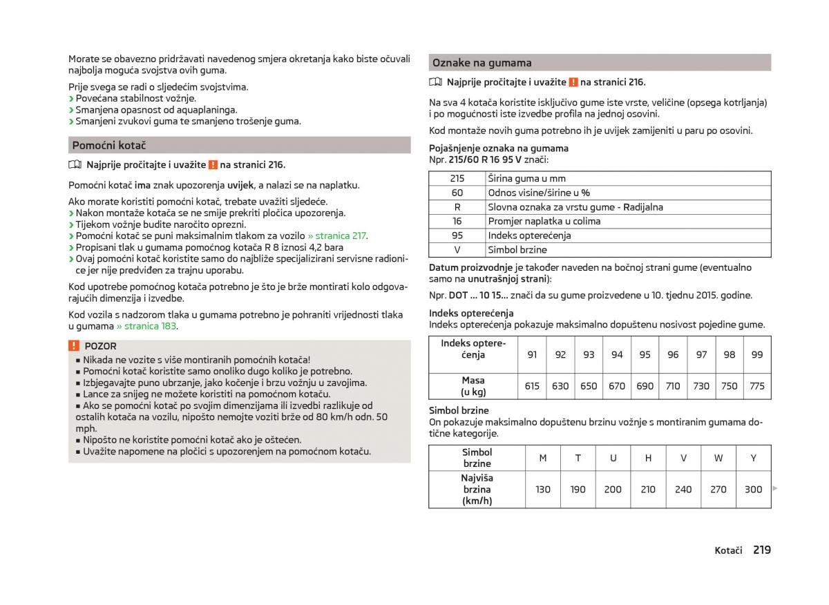 Skoda Superb III 3 vlasnicko uputstvo / page 222