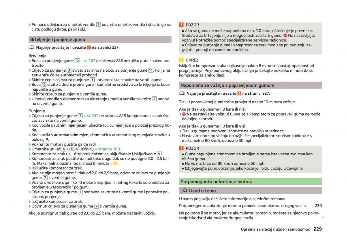 Skoda Superb III 3 vlasnicko uputstvo / page 232