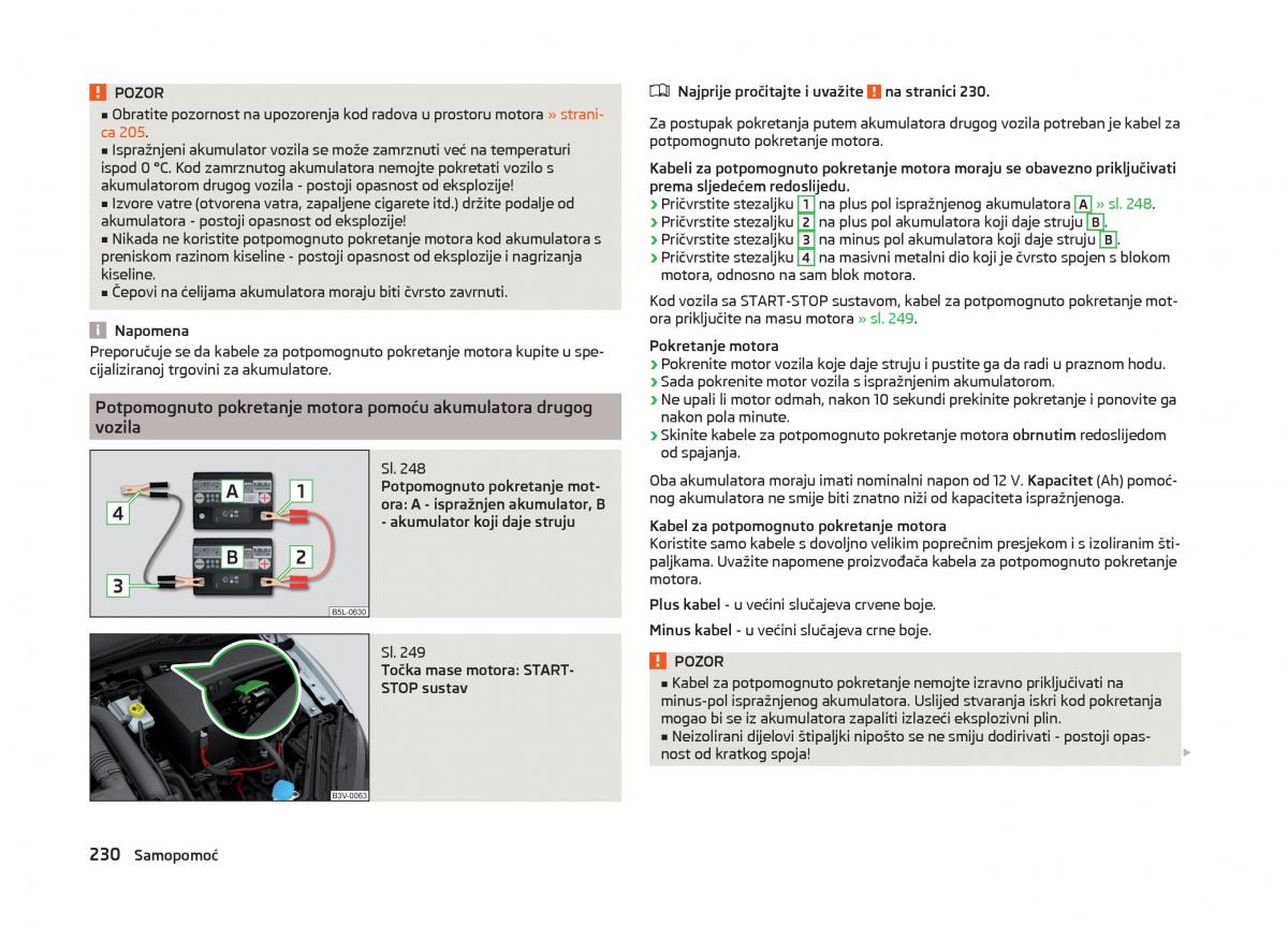 Skoda Superb III 3 vlasnicko uputstvo / page 233