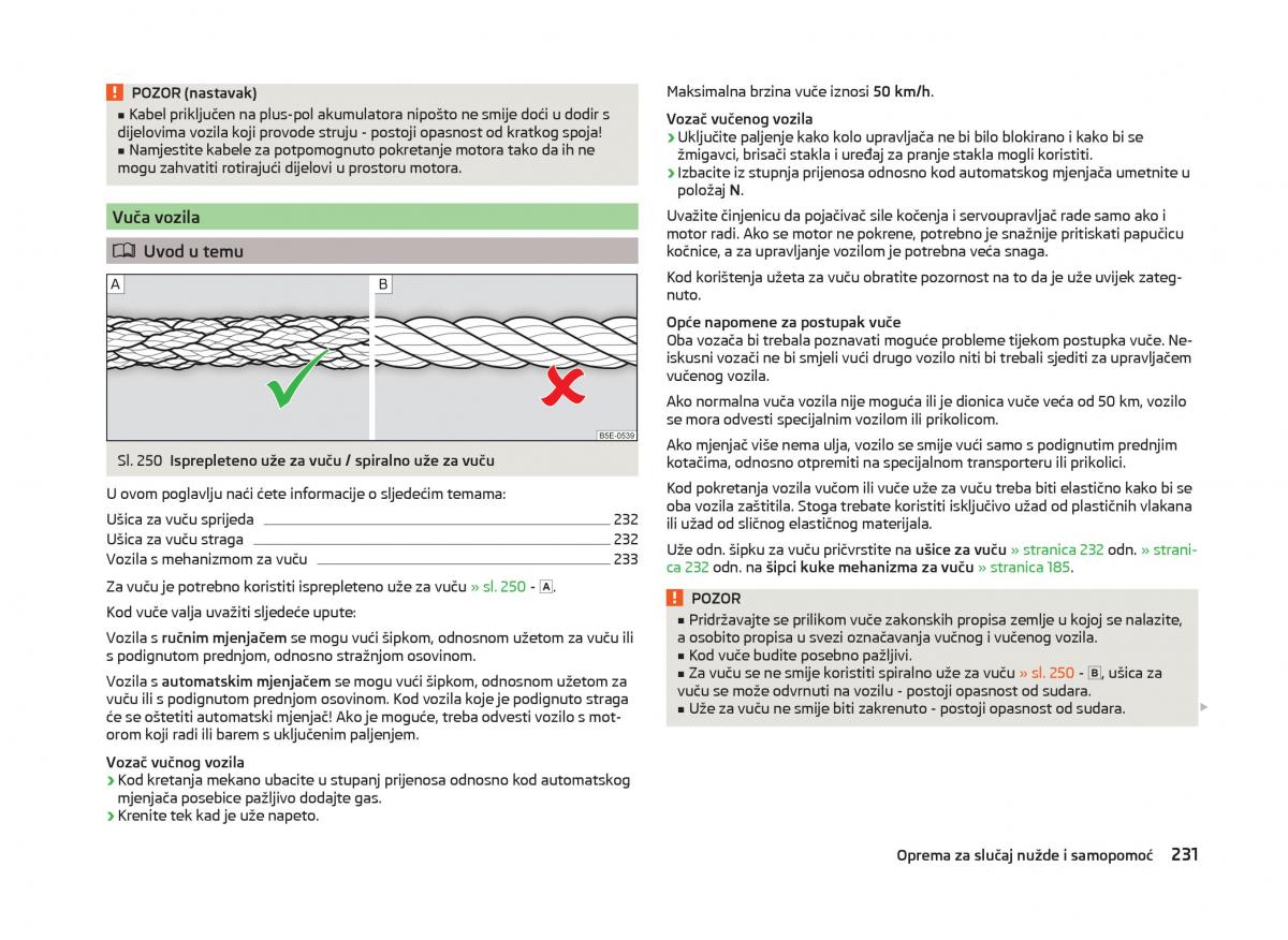 Skoda Superb III 3 vlasnicko uputstvo / page 234