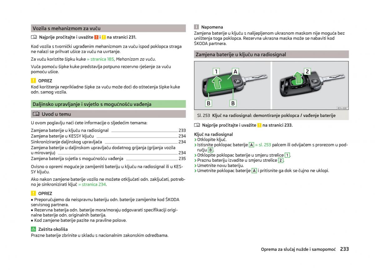 Skoda Superb III 3 vlasnicko uputstvo / page 236