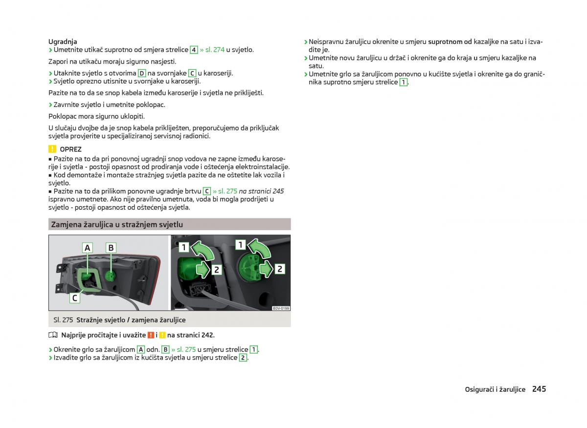 Skoda Superb III 3 vlasnicko uputstvo / page 248