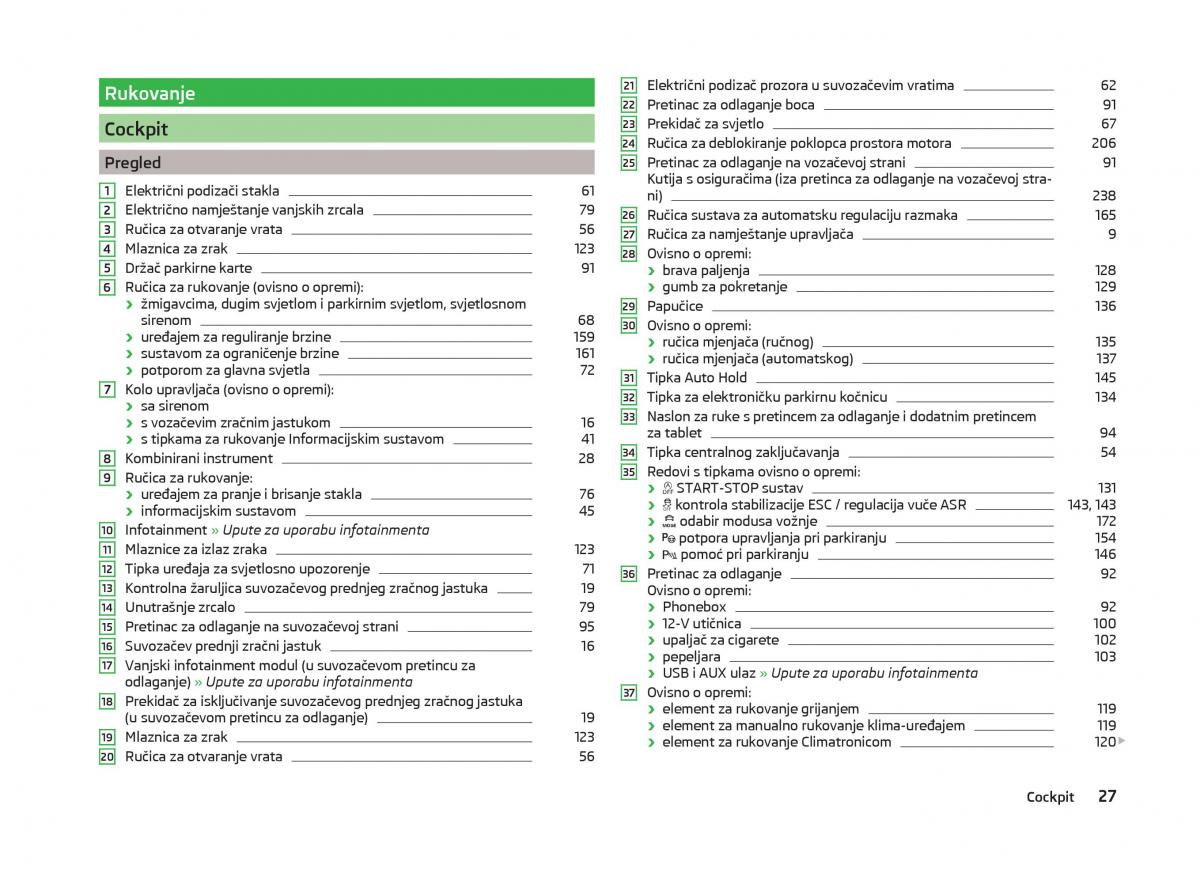 Skoda Superb III 3 vlasnicko uputstvo / page 30