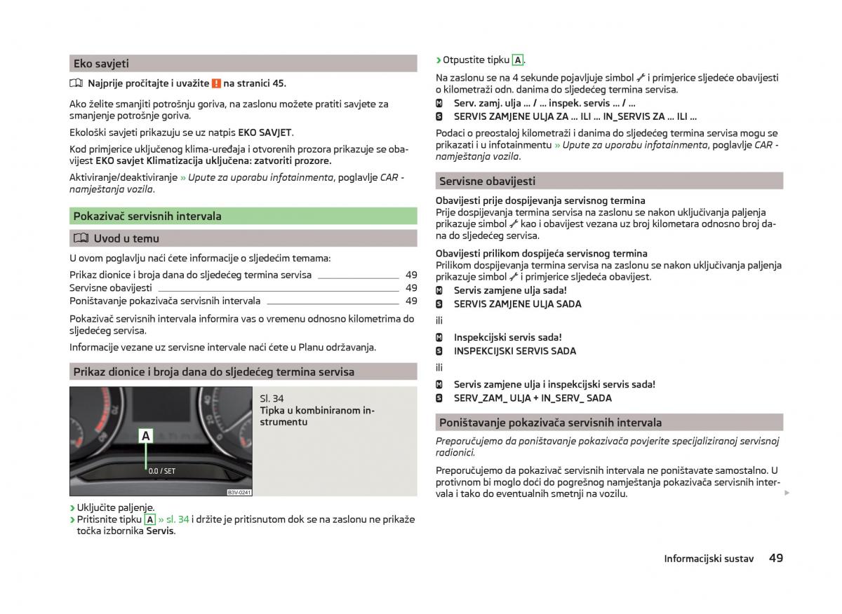 Skoda Superb III 3 vlasnicko uputstvo / page 52