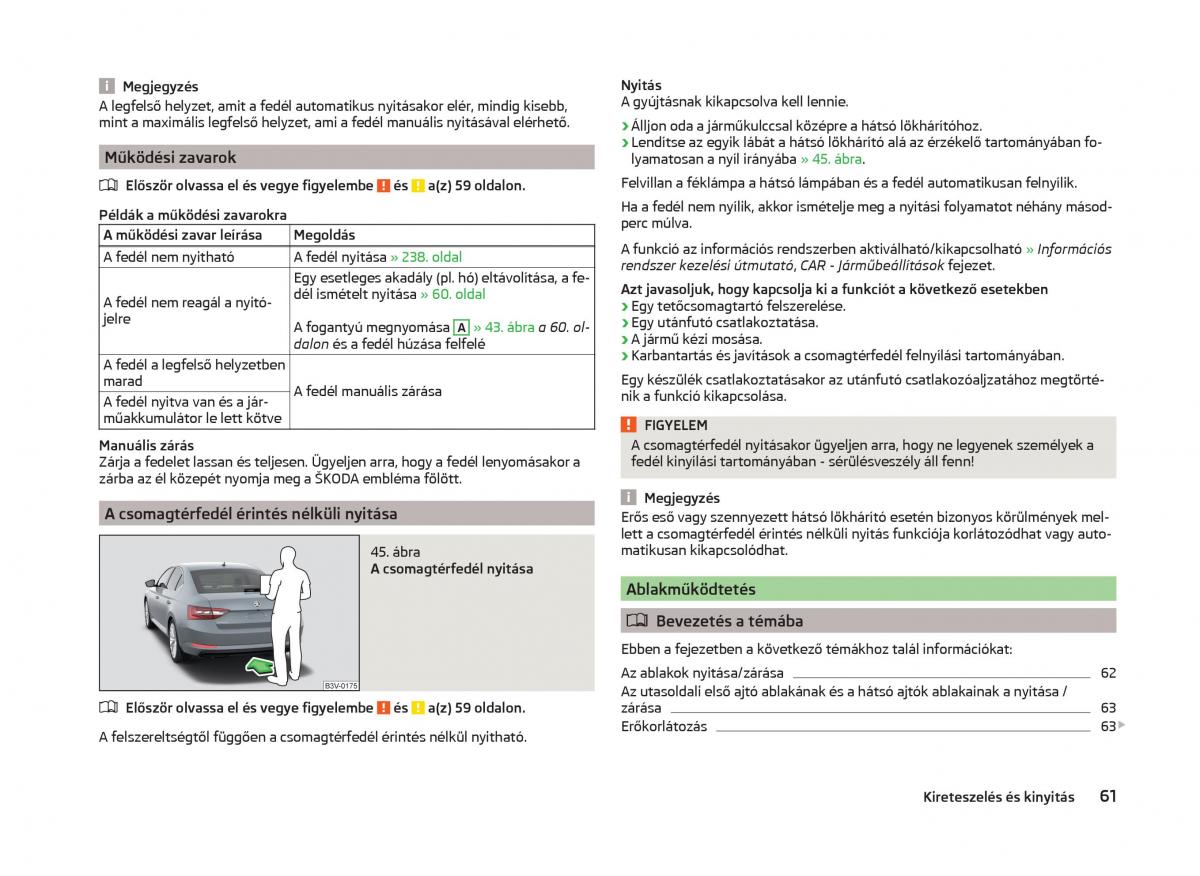 Skoda Superb III 3 Kezelesi utmutato / page 64