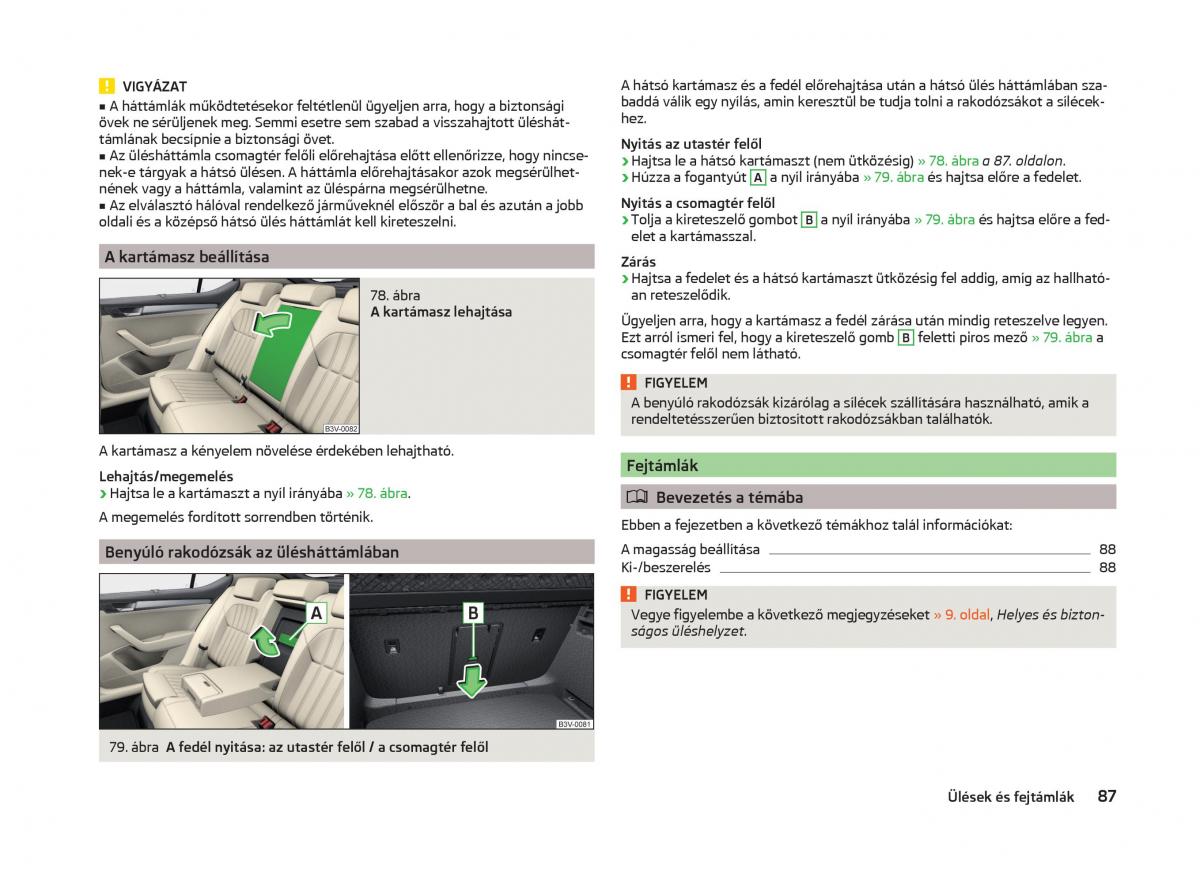 Skoda Superb III 3 Kezelesi utmutato / page 90