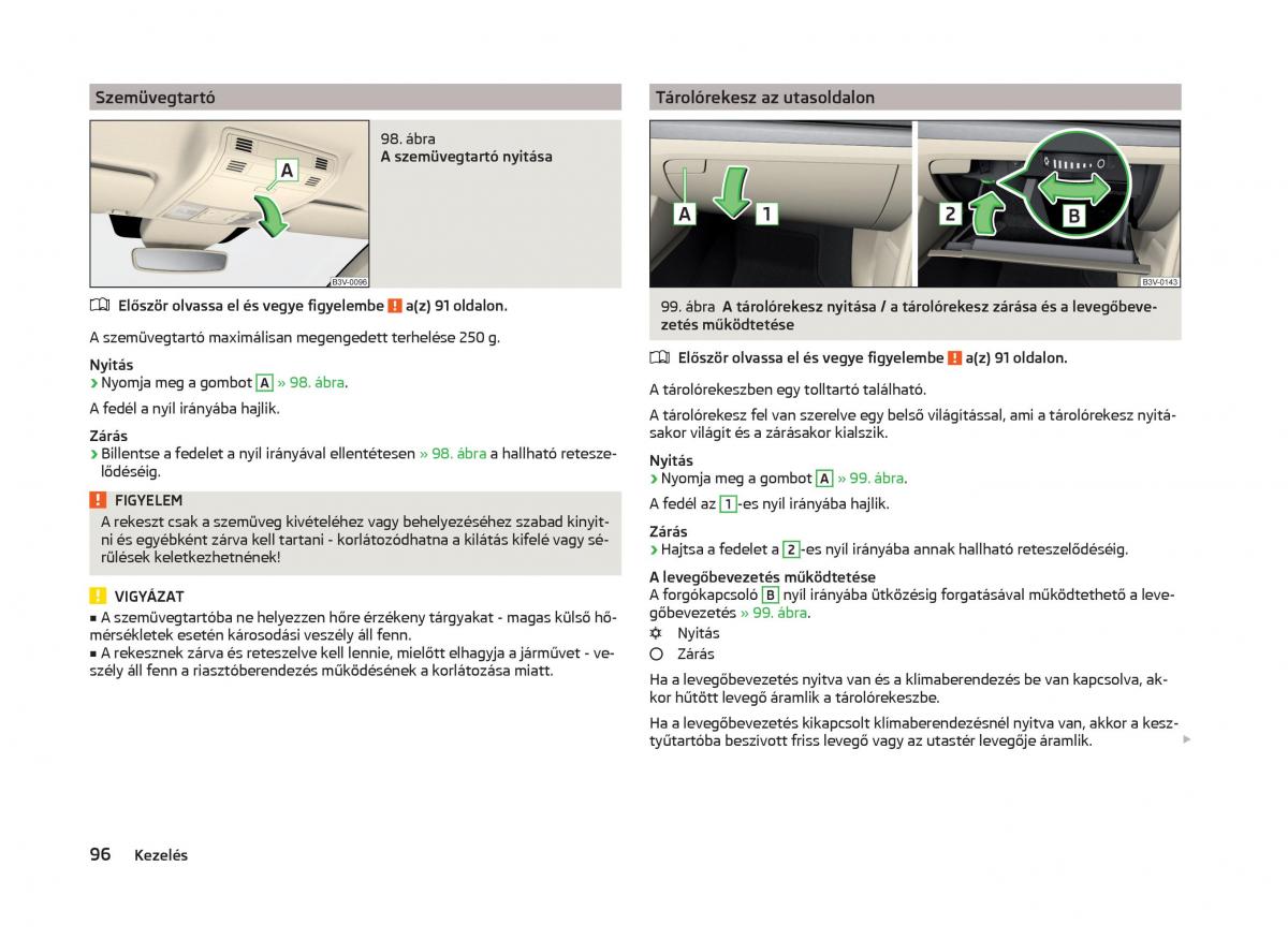 Skoda Superb III 3 Kezelesi utmutato / page 99