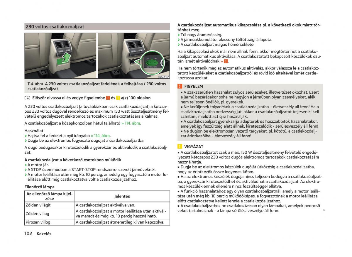 Skoda Superb III 3 Kezelesi utmutato / page 105