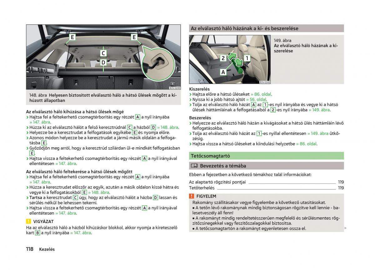 Skoda Superb III 3 Kezelesi utmutato / page 121