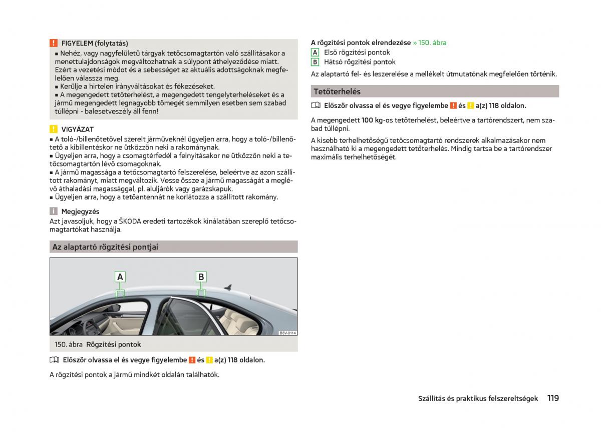 Skoda Superb III 3 Kezelesi utmutato / page 122