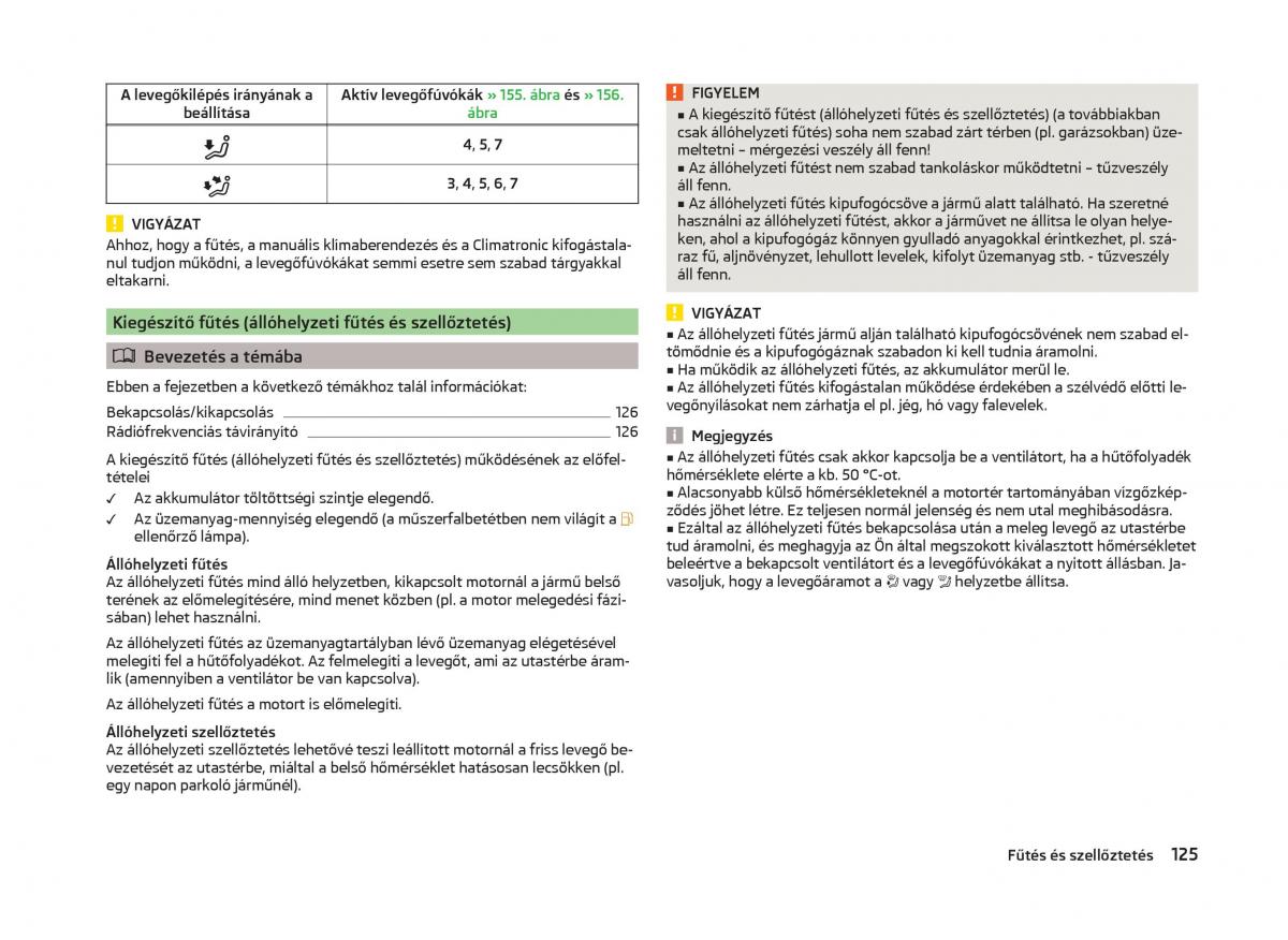 Skoda Superb III 3 Kezelesi utmutato / page 128