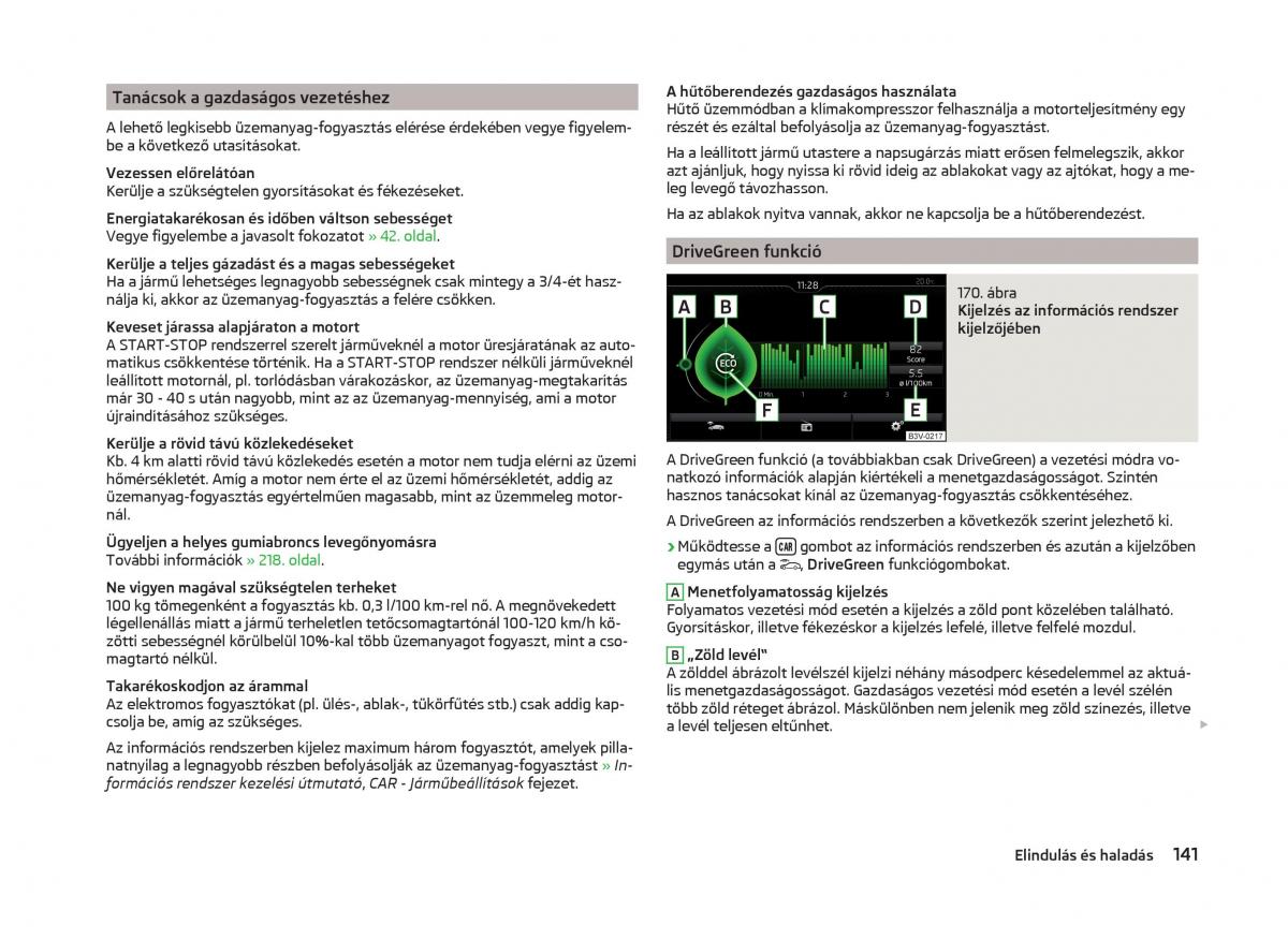 Skoda Superb III 3 Kezelesi utmutato / page 144