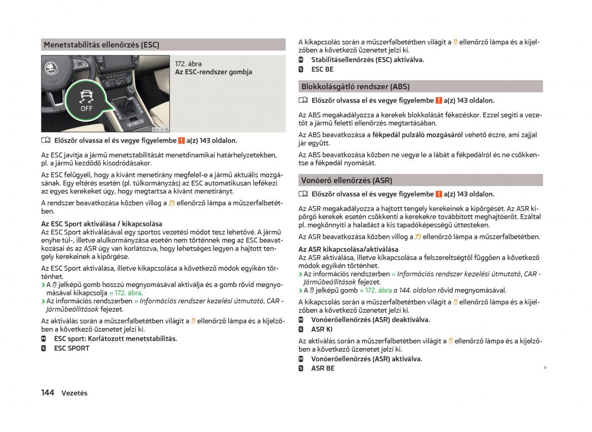 Skoda Superb III 3 Kezelesi utmutato / page 147